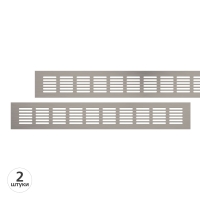 Вентиляционная решетка Благовест 60x400, матовый метал (2шт.)