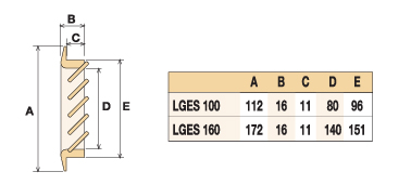 Деревянная вентиляционная решетка, бук 172x172