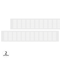 Вентиляционная решетка Благовест белая (500x100 мм) (2шт.)