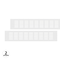 Вентиляционная решетка Благовест 80x400, белая (2шт.)