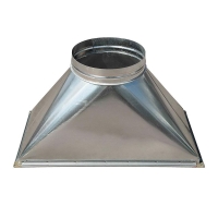 Переход c прямоугольного на круглое сечение (оц. сталь) 400х200-d250