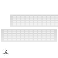 Вентиляционная решетка Благовест серебро (500x120 мм) (2шт.)