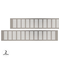 Вентиляционная решетка Благовест матовый метал (500x100 мм) (2шт.)