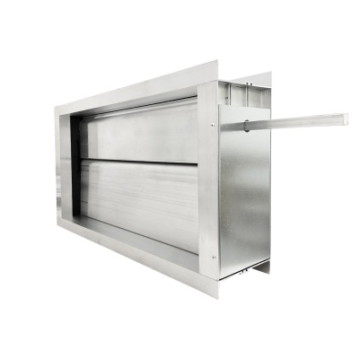 Дроссель-клапан прямоугольный под электропривод (оц. сталь) 500х250