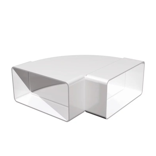 Отвод 90º прямоугольный плоский (пластиковый) ЭРА 612КГП (120х60 мм)