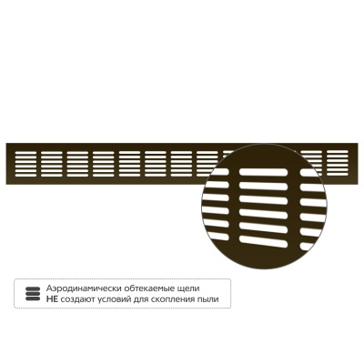 Вентиляционная решетка Благовест 60x500, бронза (2шт.)