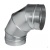 Отвод 90º круглый (оц. сталь) (100 мм)