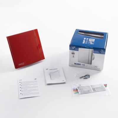 Вентилятор с обратным клапаном Soler Palau SILENT-100 CRZ RED DESIGN 4C