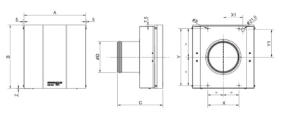 Настенный вентилятор S&P SWF-200