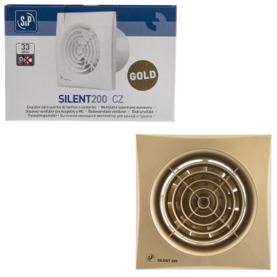Вентилятор с обратным клапаном Soler Palau SILENT-200 CZ GOLD