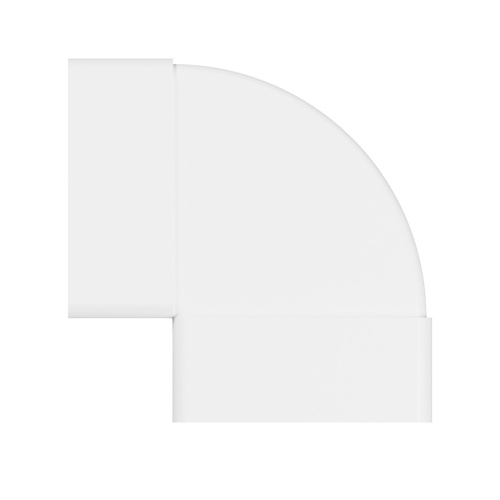 Отвод 90º вертикальный (пластиковый) ЭРА 922КВП (220x90 мм)